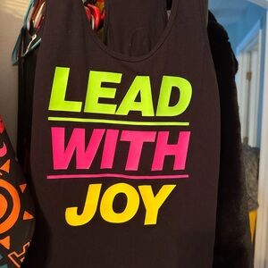 Graphic Tank Top - Black with Neon Print